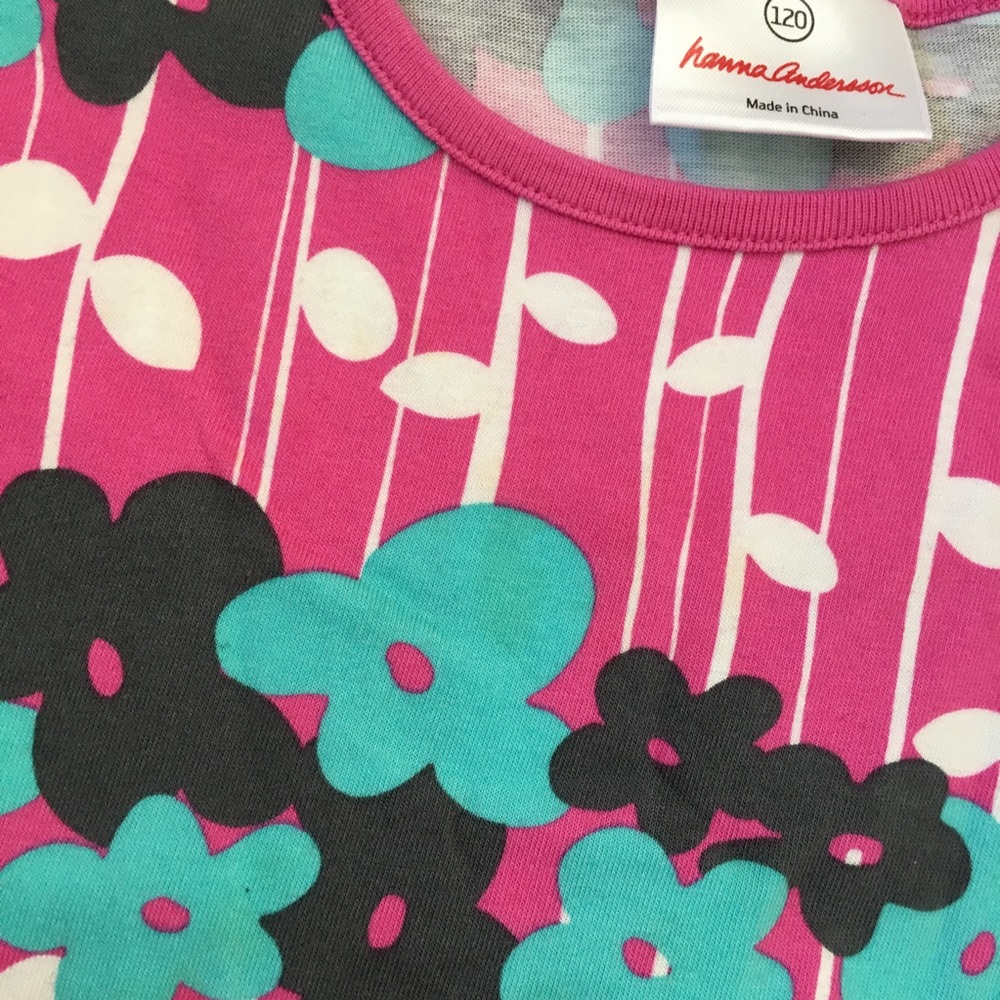 Hanna Andersson Girls Pink Blue Floral Dress - Picture 6 of 6